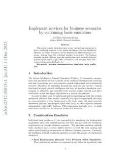 Implement services for business scenarios by combining basic emulators