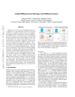 Guided Diffusion from Self-Supervised Diffusion Features