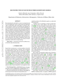 Reconstruction of Sound Field through Diffusion Models