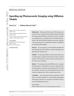 Speeding up Photoacoustic Imaging using Diffusion Models