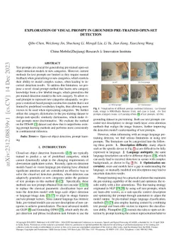Exploration of visual prompt in Grounded pre-trained open-set detection