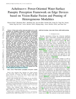 Achelous++: Power-Oriented Water-Surface Panoptic Perception Framework
  on Edge Devices based on Vision-Radar Fusion and Pruning of Heterogeneous
  Modalities