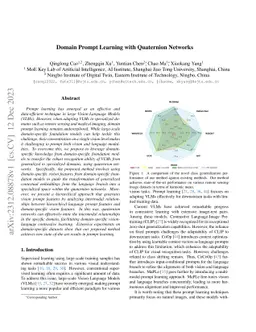 Domain Prompt Learning with Quaternion Networks