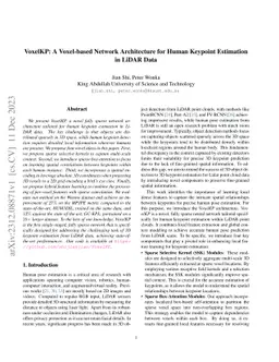 VoxelKP: A Voxel-based Network Architecture for Human Keypoint
  Estimation in LiDAR Data