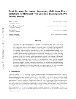 Read Between the Layers: Leveraging Multi-Layer Representations for
  Rehearsal-Free Continual Learning with Pre-Trained Models