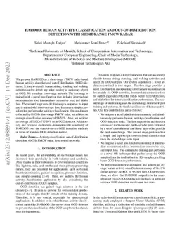 HAROOD: Human Activity Classification and Out-of-Distribution Detection
  with Short-Range FMCW Radar