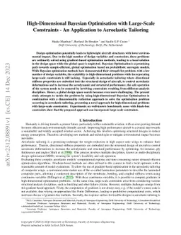 High-Dimensional Bayesian Optimisation with Large-Scale Constraints --
  An Application to Aeroelastic Tailoring