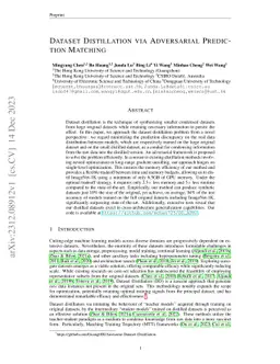 Dataset Distillation via Adversarial Prediction Matching