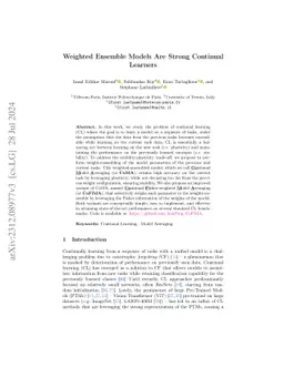 Weighted Ensemble Models Are Strong Continual Learners
