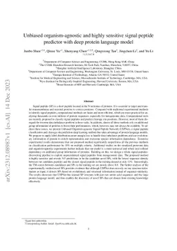 Unbiased organism-agnostic and highly sensitive signal peptide predictor
  with deep protein language model
