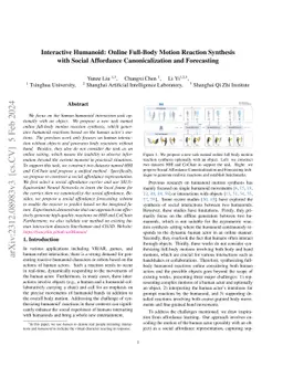 Interactive Humanoid: Online Full-Body Motion Reaction Synthesis with
  Social Affordance Canonicalization and Forecasting