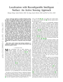 Localization with Reconfigurable Intelligent Surface: An Active Sensing
  Approach