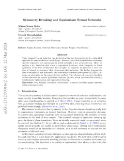 Symmetry Breaking and Equivariant Neural Networks
