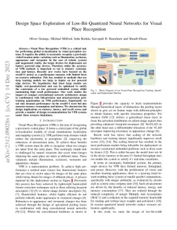 Design Space Exploration of Low-Bit Quantized Neural Networks for Visual
  Place Recognition