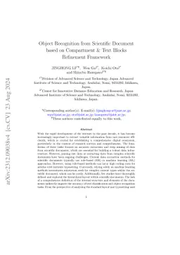 Object Recognition from Scientific Document based on Compartment
  Refinement Framework