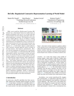 ReCoRe: Regularized Contrastive Representation Learning of World Model