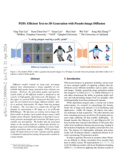 PI3D: Efficient Text-to-3D Generation with Pseudo-Image Diffusion
