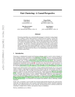 Fair Clustering: A Causal Perspective