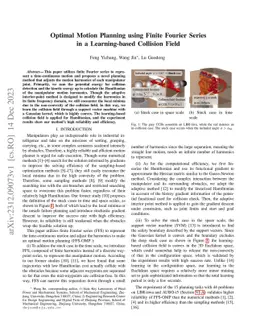 Optimal Motion Planning using Finite Fourier Series in a Learning-based
  Collision Field