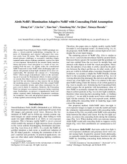 Aleth-NeRF: Illumination Adaptive NeRF with Concealing Field Assumption