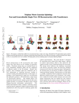 Triplane Meets Gaussian Splatting: Fast and Generalizable Single-View 3D
  Reconstruction with Transformers