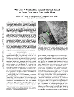 WIT-UAS: A Wildland-fire Infrared Thermal Dataset to Detect Crew Assets
  From Aerial Views