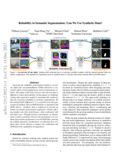 Reliability in Semantic Segmentation: Can We Use Synthetic Data?