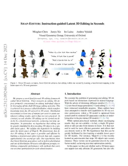 SHAP-EDITOR: Instruction-guided Latent 3D Editing in Seconds