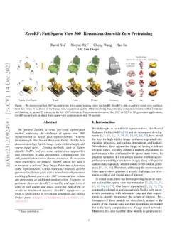 ZeroRF: Fast Sparse View 360° Reconstruction with Zero Pretraining