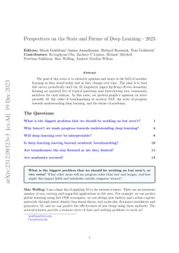 Perspectives on the State and Future of Deep Learning - 2023