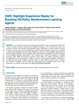 HiER: Highlight Experience Replay for Boosting Off-Policy Reinforcement
  Learning Agents