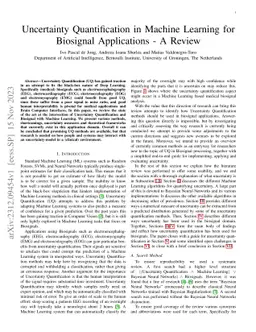 Uncertainty Quantification in Machine Learning for Biosignal Applications -- A Review