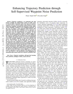 Enhancing Trajectory Prediction through Self-Supervised Waypoint Noise
  Prediction