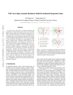 TAB: Text-Align Anomaly Backbone Model for Industrial Inspection Tasks