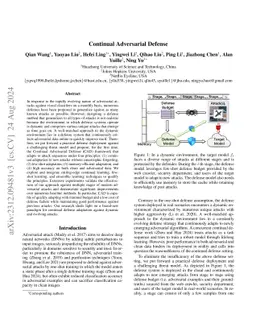 Continual Adversarial Defense