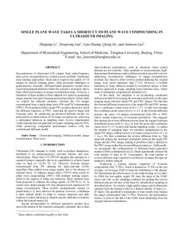 Single PW takes a shortcut to compound PW in US imaging