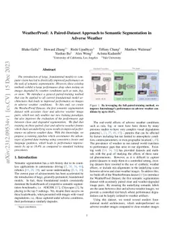 WeatherProof: A Paired-Dataset Approach to Semantic Segmentation in
  Adverse Weather