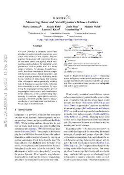 Riveter: Measuring Power and Social Dynamics Between Entities