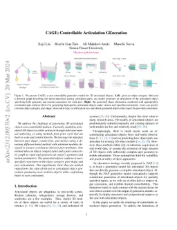 CAGE: Controllable Articulation GEneration