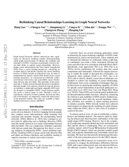 Rethinking Causal Relationships Learning in Graph Neural Networks