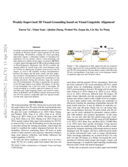 Weakly-Supervised 3D Visual Grounding based on Visual Language Alignment