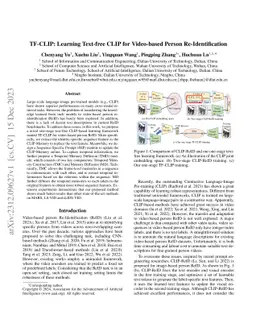 TF-CLIP: Learning Text-free CLIP for Video-based Person
  Re-Identification