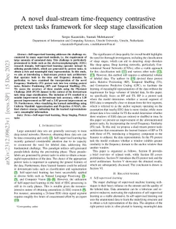 A novel dual-stream time-frequency contrastive pretext tasks framework
  for sleep stage classification