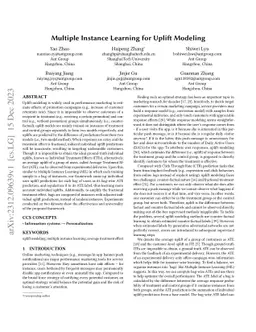 Multiple Instance Learning for Uplift Modeling