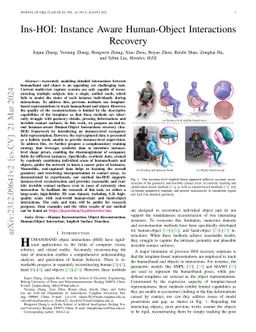 Ins-HOI: Instance Aware Human-Object Interactions Recovery