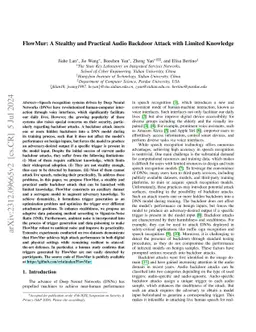 FlowMur: A Stealthy and Practical Audio Backdoor Attack with Limited
  Knowledge