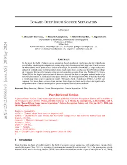 Toward Deep Drum Source Separation