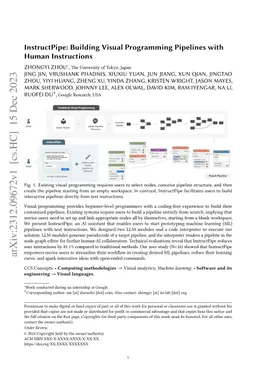 InstructPipe: Generating Visual Blocks Pipelines with Human Instructions and LLMs