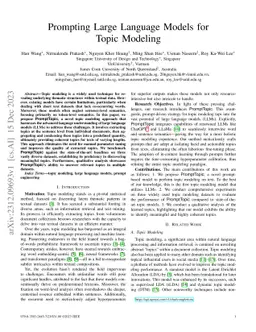 Prompting Large Language Models for Topic Modeling