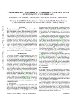 LiteVSR: Efficient Visual Speech Recognition by Learning from Speech
  Representations of Unlabeled Data